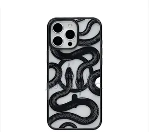 Black Snake For Magsafe Magnetic Case For iPhone 16 Pro Max