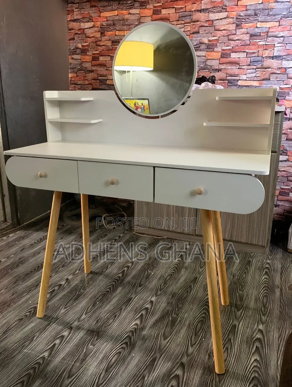 Modern Storage Dressing Table and Light Luxury Makeup Chair.
