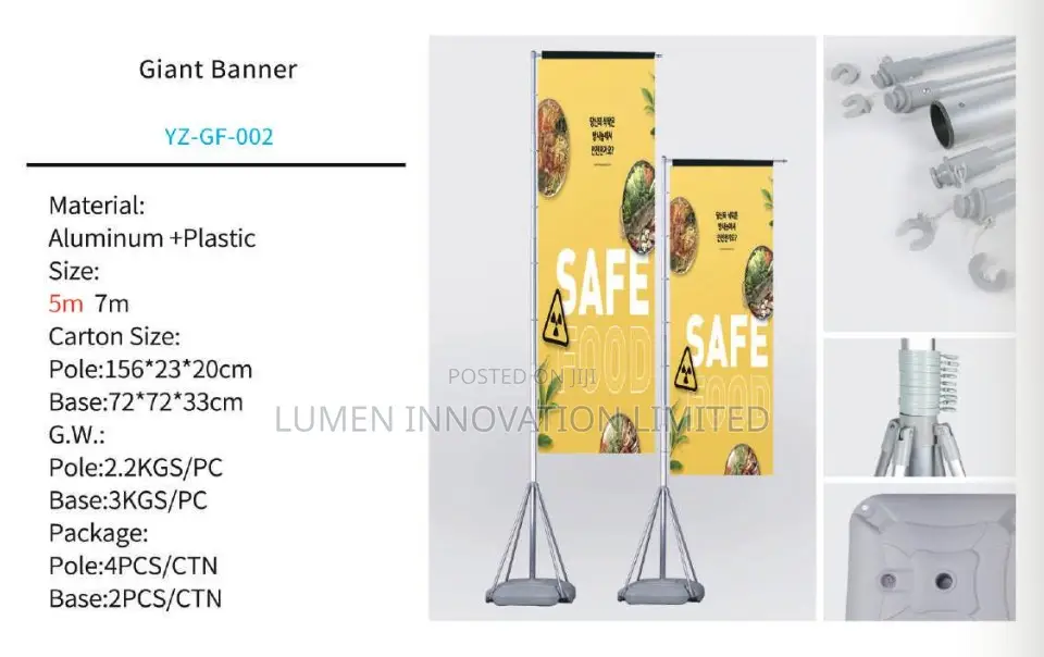 Telescopic Flag 5m (Stand Only)