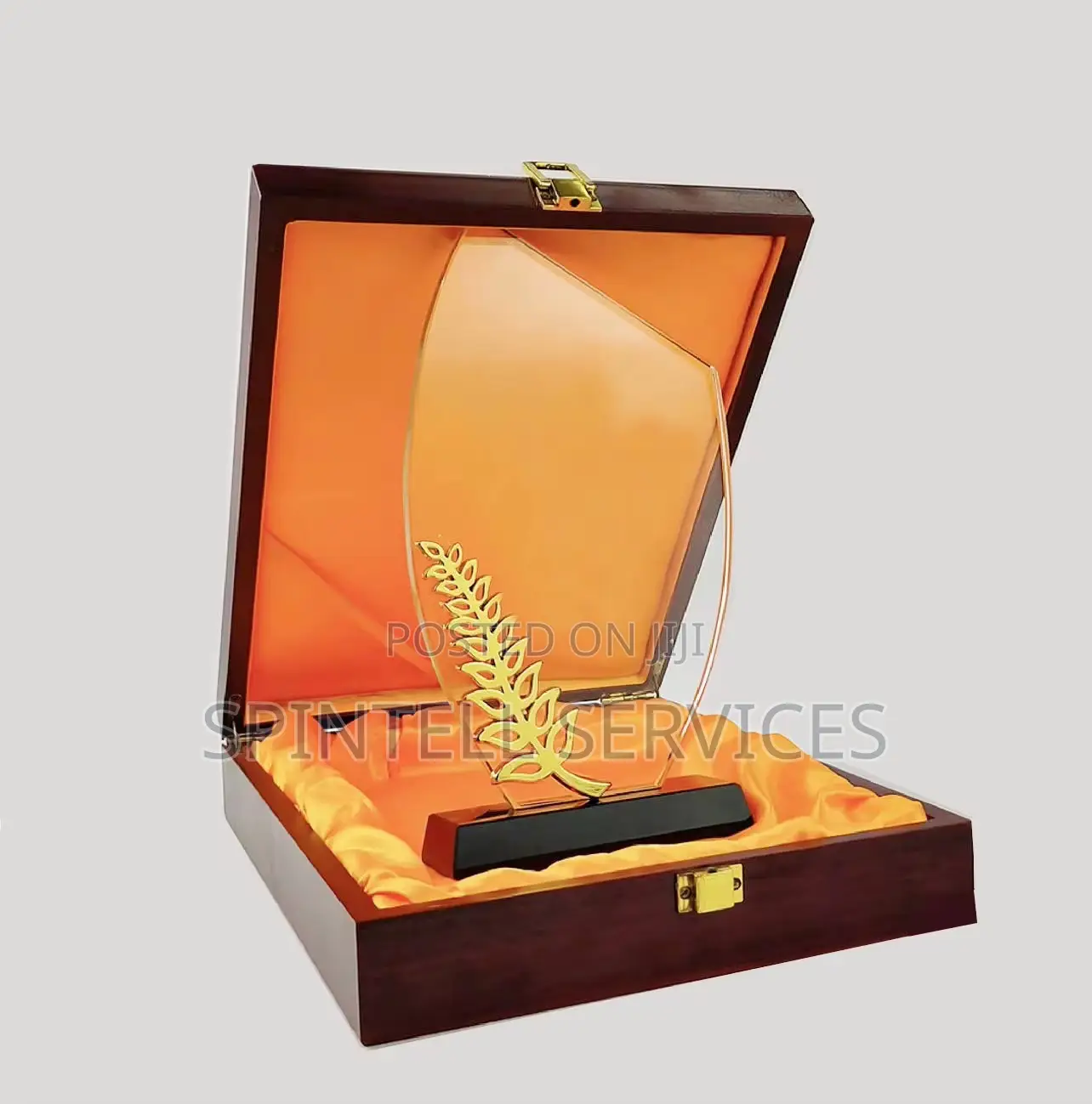 Executive Crystal Plaques Gold Glass