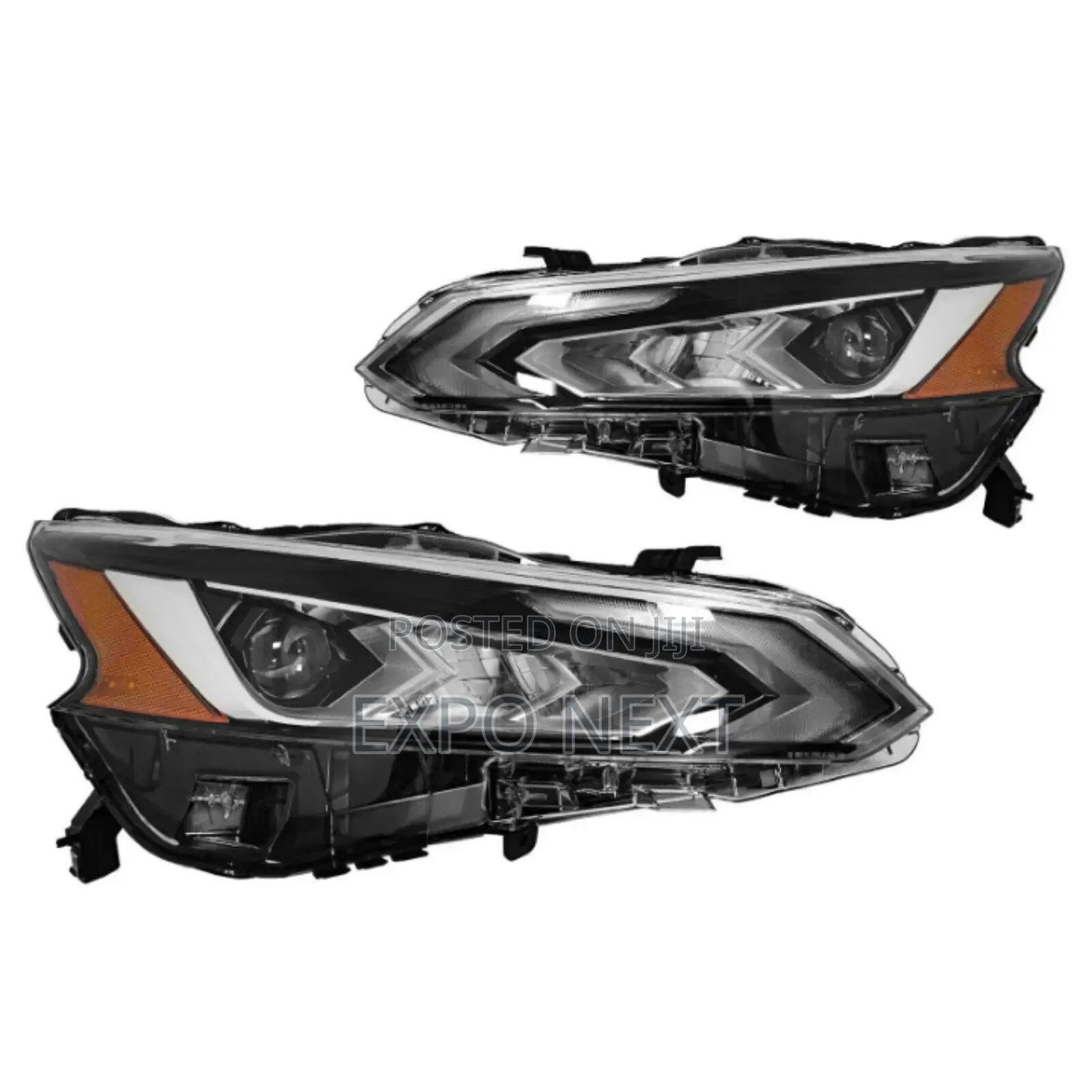 For Nissan Altima Black/Chrome Head Light