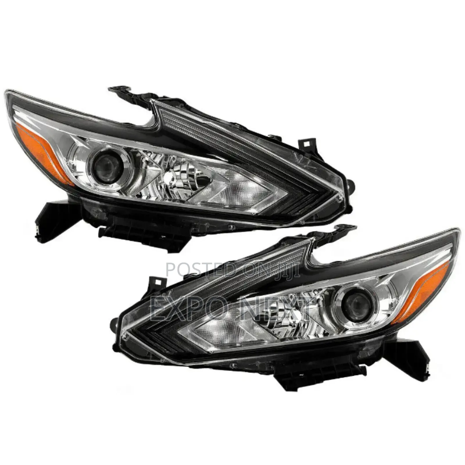 For Nissan Altima Black/Chrome Head Light