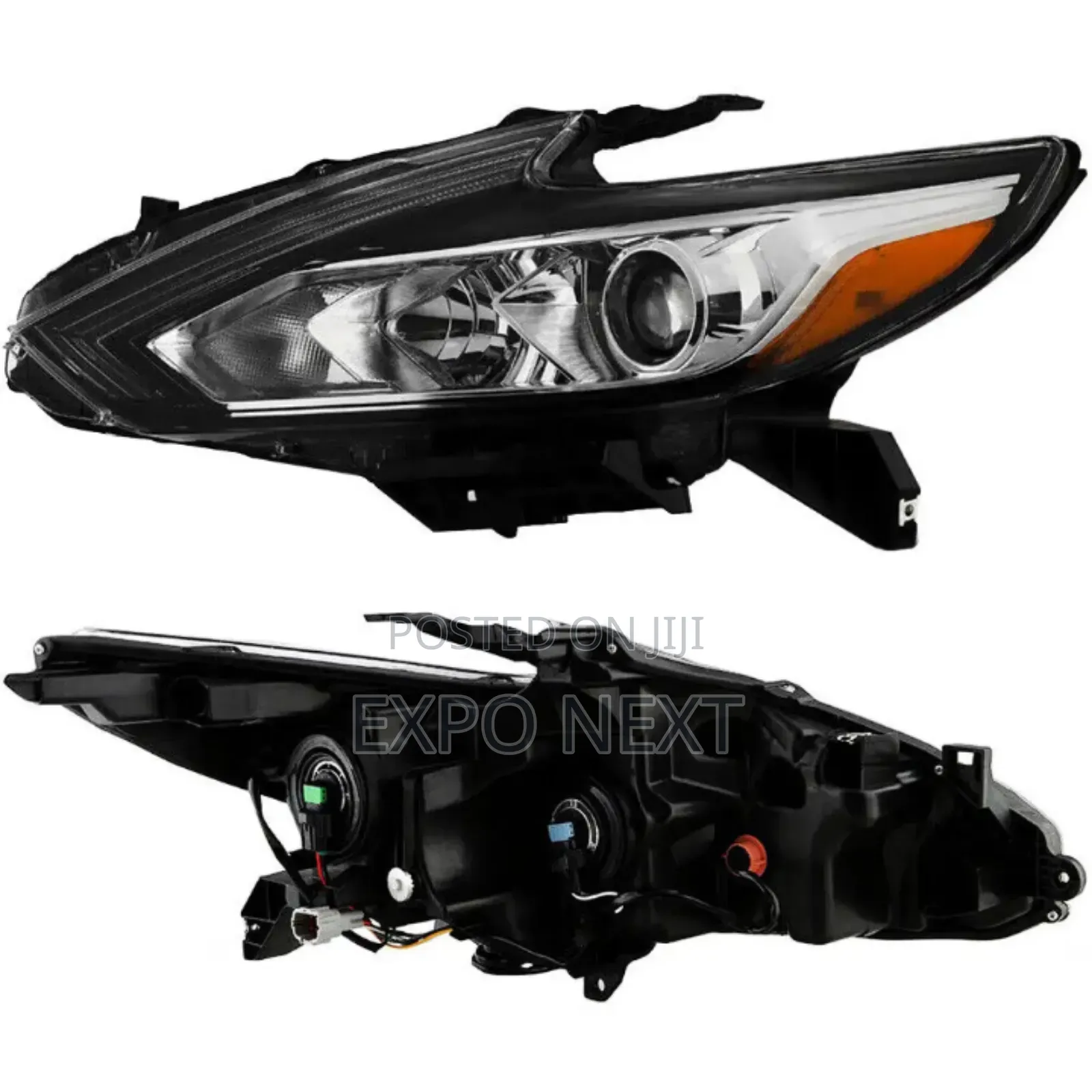 For Nissan Altima Black/Chrome Head Light