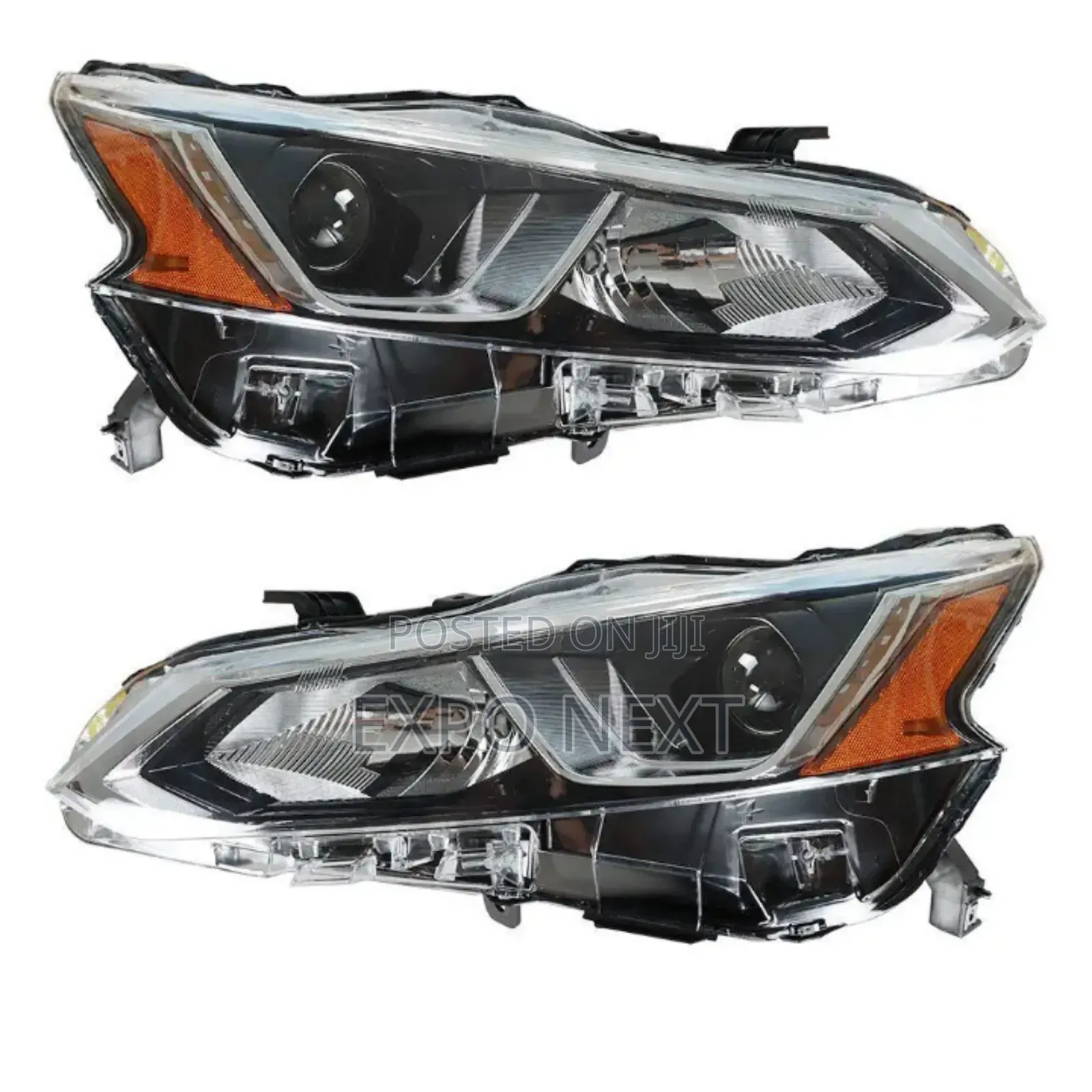 For Nissan Altima Black/Chrome Head Light
