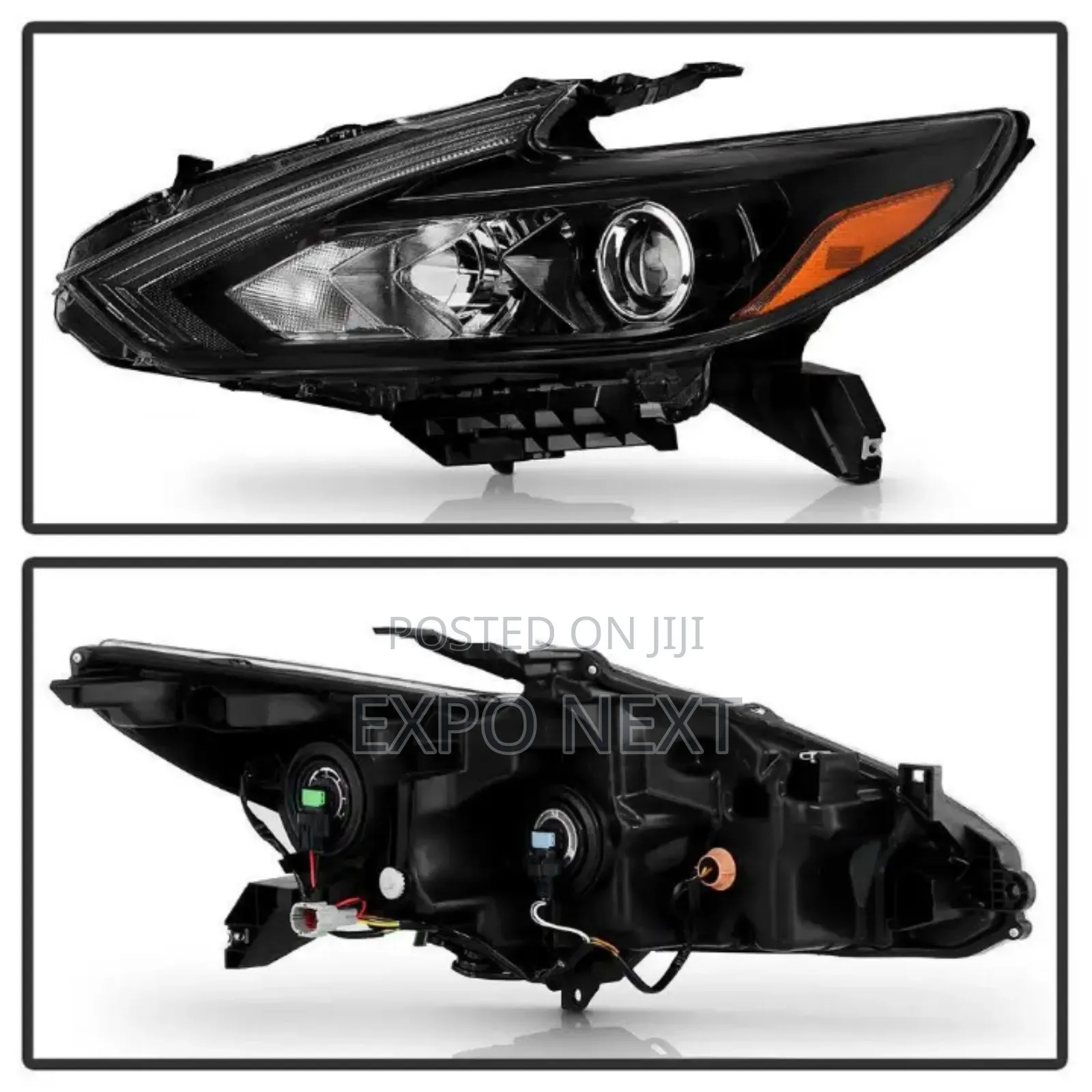 For Nissan Altima Black/Chrome Head Light