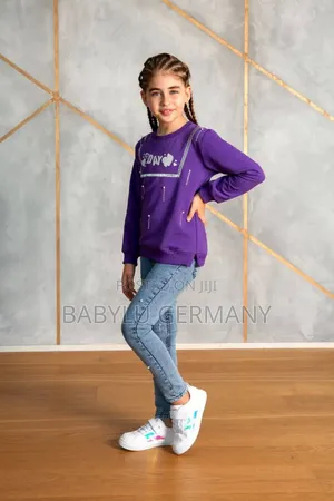 Stylish Turkey Imported Jeans And Purple Sweater Set