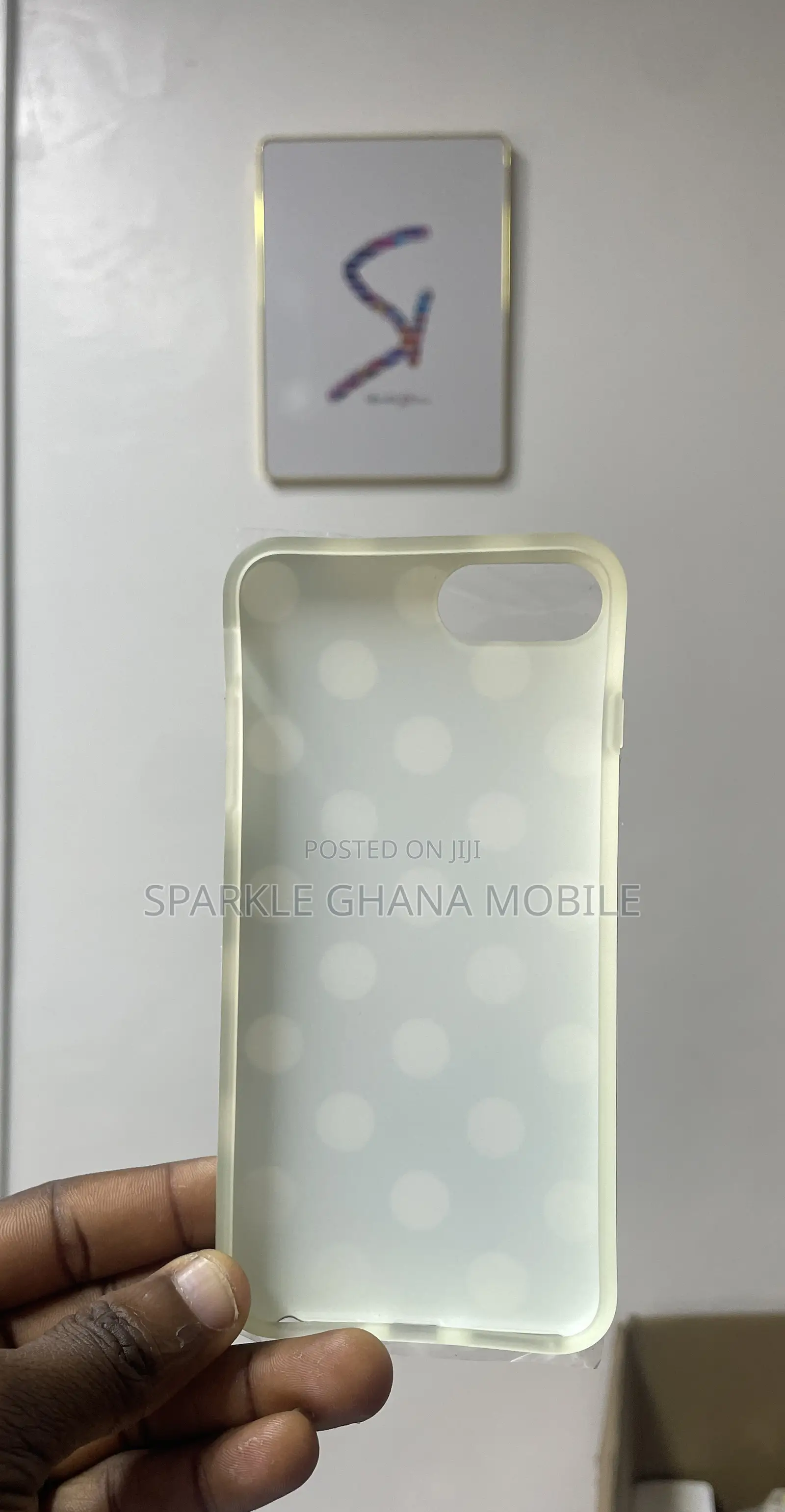 iPhone 7 Plus Black White Polka Dot Case