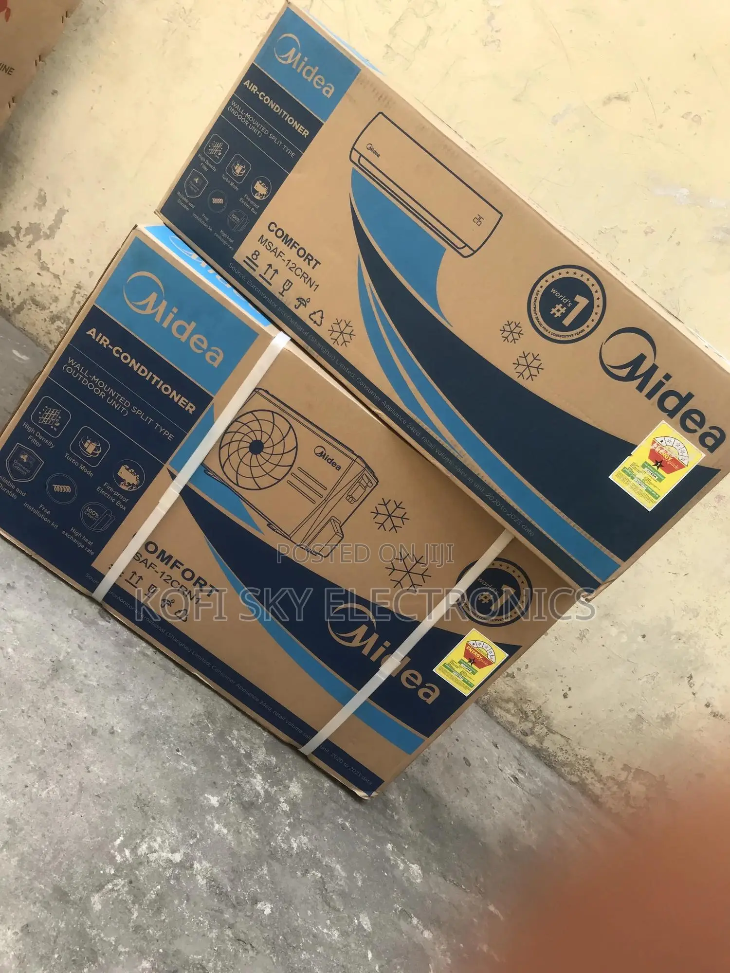 100% Sparkling Midea 2.5hp Split R410 Gas Ac