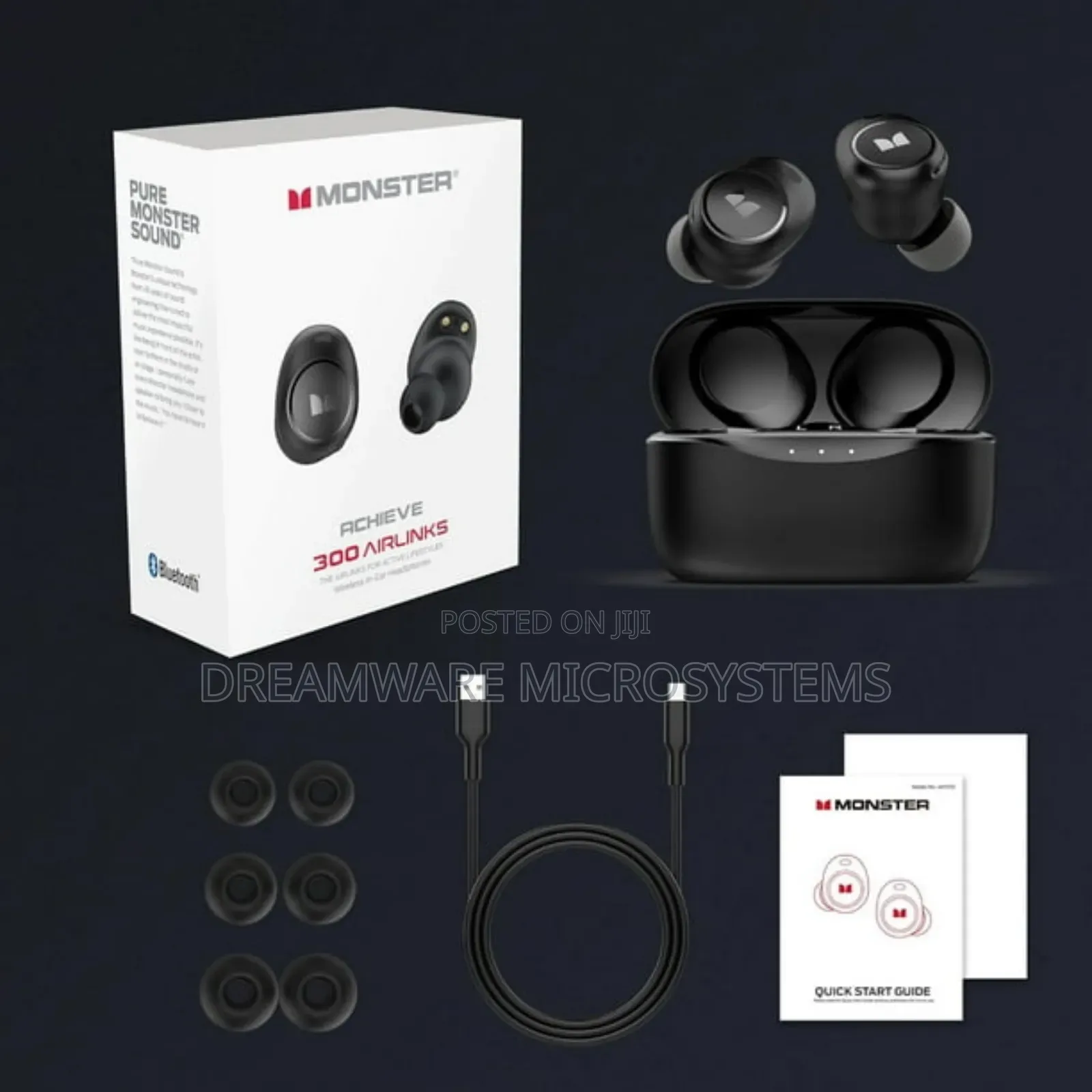 Monster Achieve 300 Airlinks Wireless Earbuds, Bluetooth 5.3