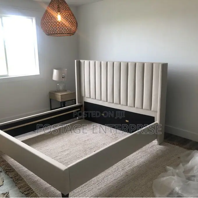 Durable Double Suede Bed Frame