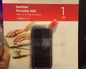 Sandisk Portable SSD 520mb/S External Solid Drive 1 Tb