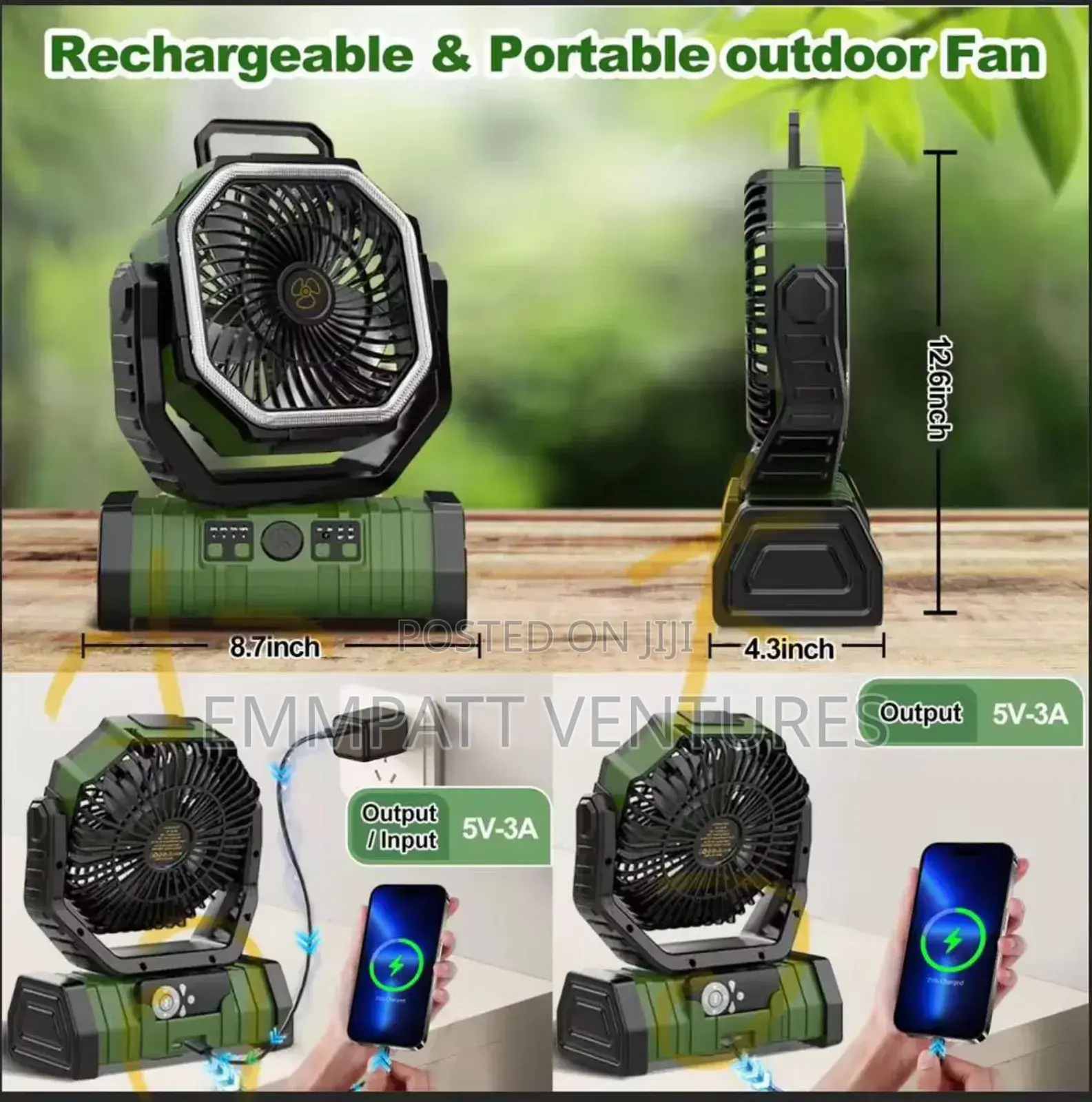 56hrs Non Stop Rechargeable Fan