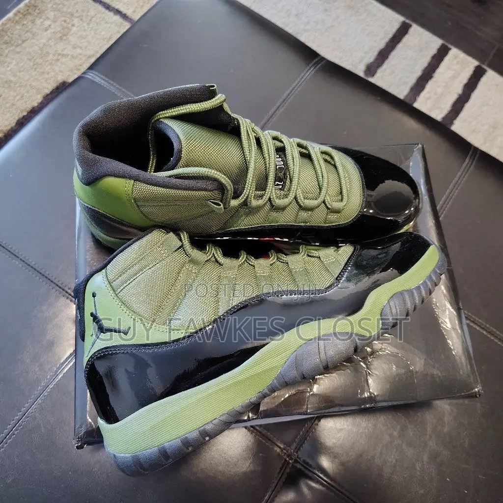 Jordan 11 Army Green and Black