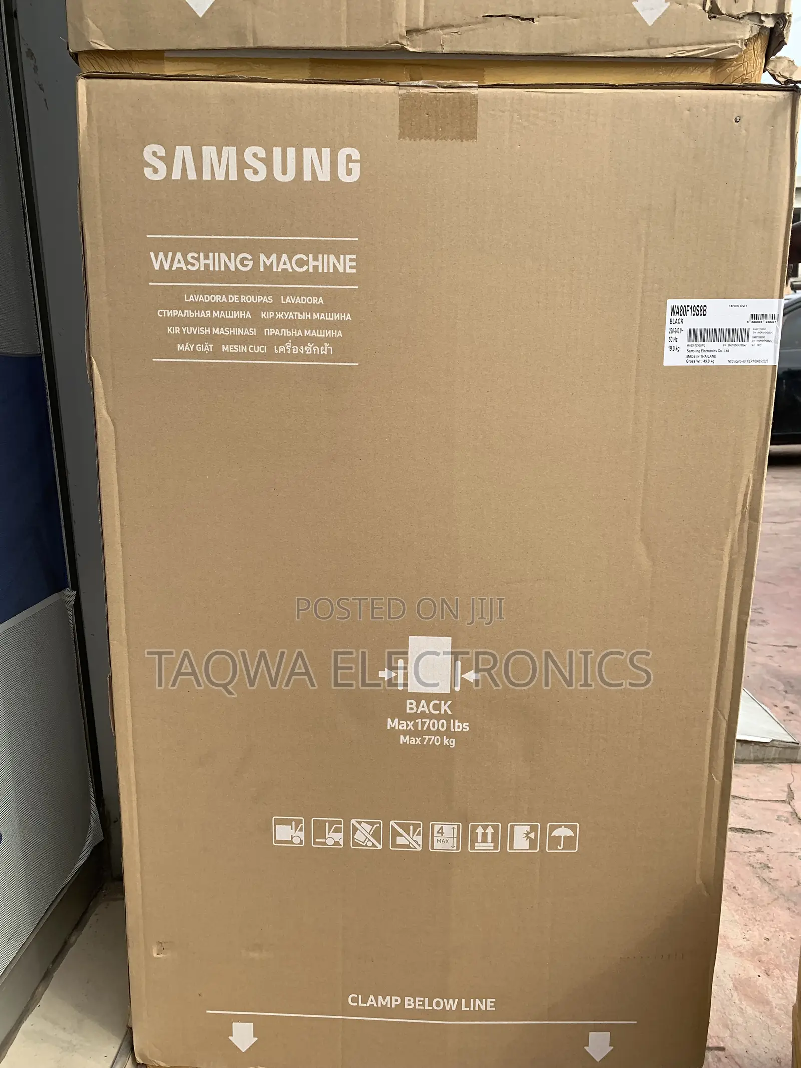 Top Load Samsung 19kg Full Automatic Washing Machine