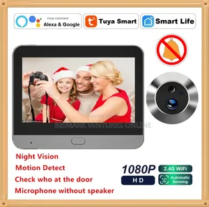 Smart Tuya 3mp Peephole Door Camera Digital Door Viewer