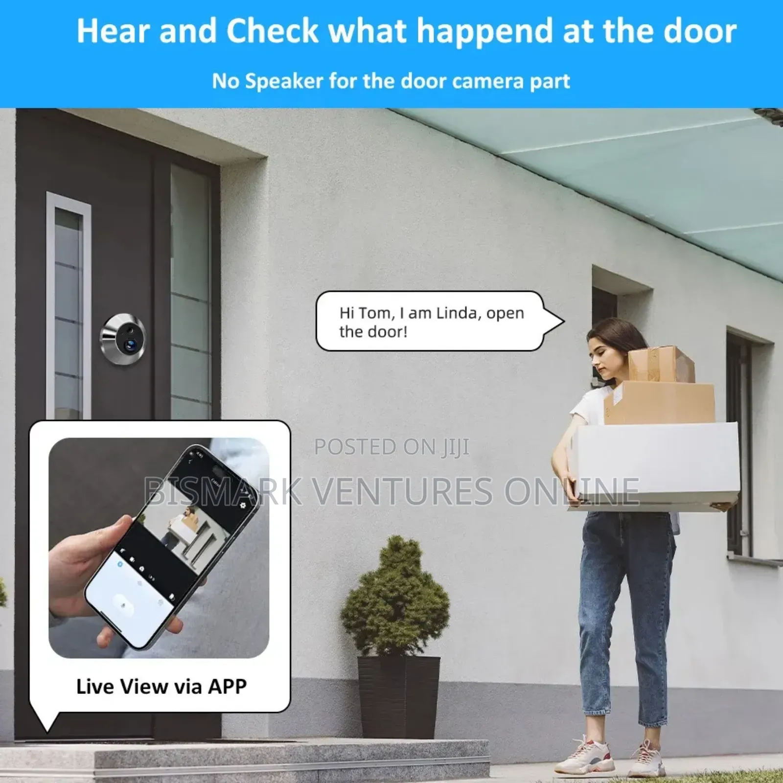 Smart Tuya 3mp Peephole Door Camera Digital Door Viewer