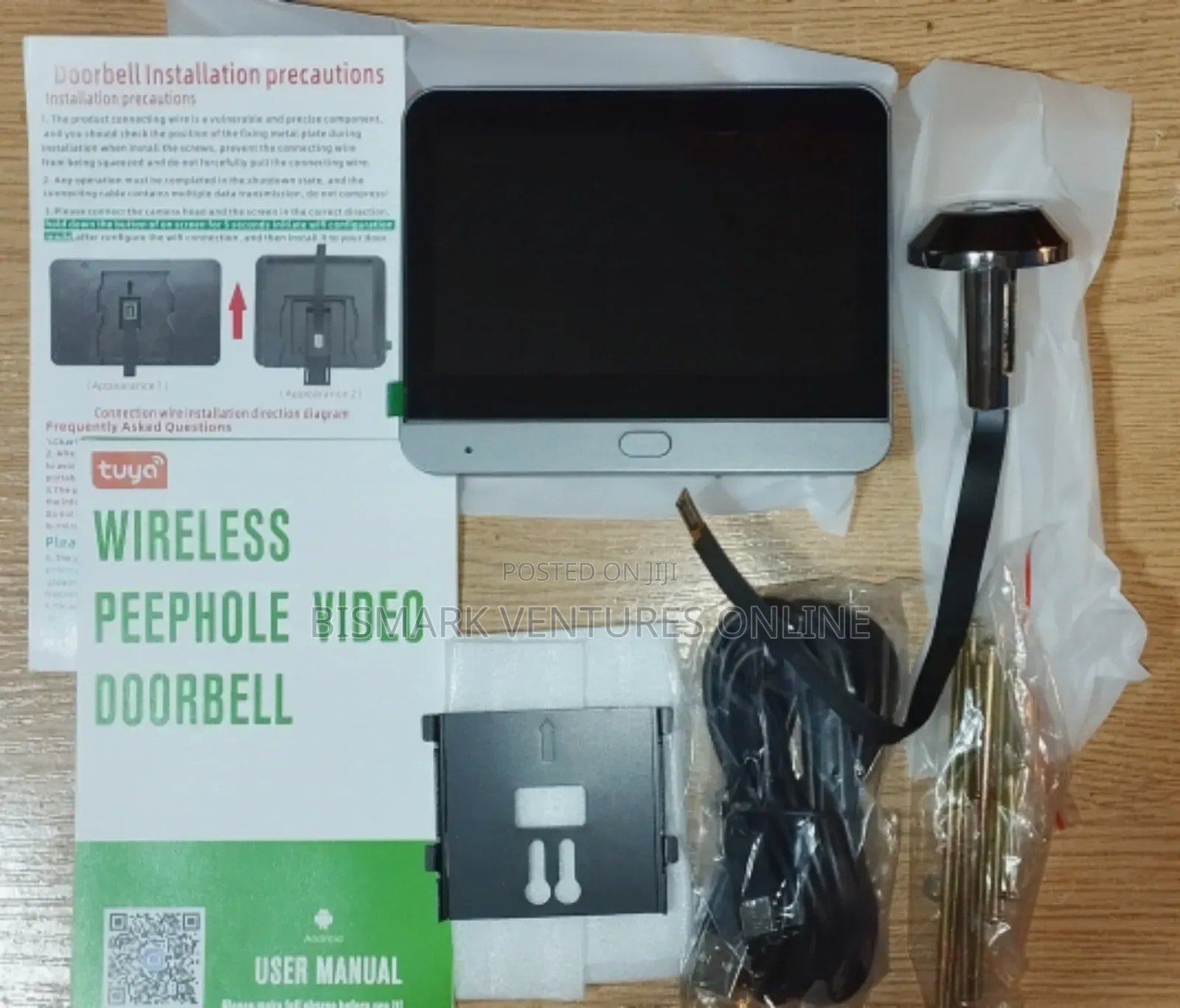 Smart Tuya 3mp Peephole Door Camera Digital Door Viewer