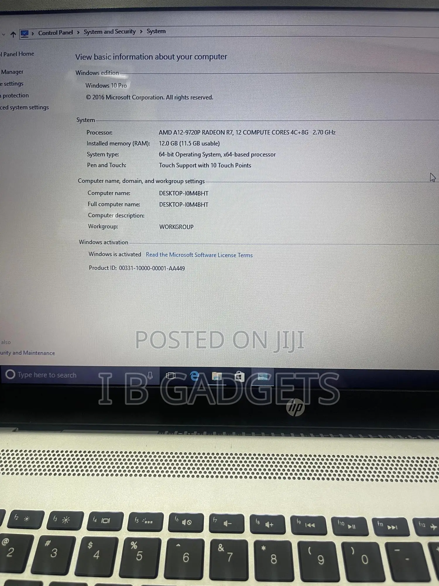 Laptop HP Pavilion 15 12GB AMD A10 HDD+SSD 750GB