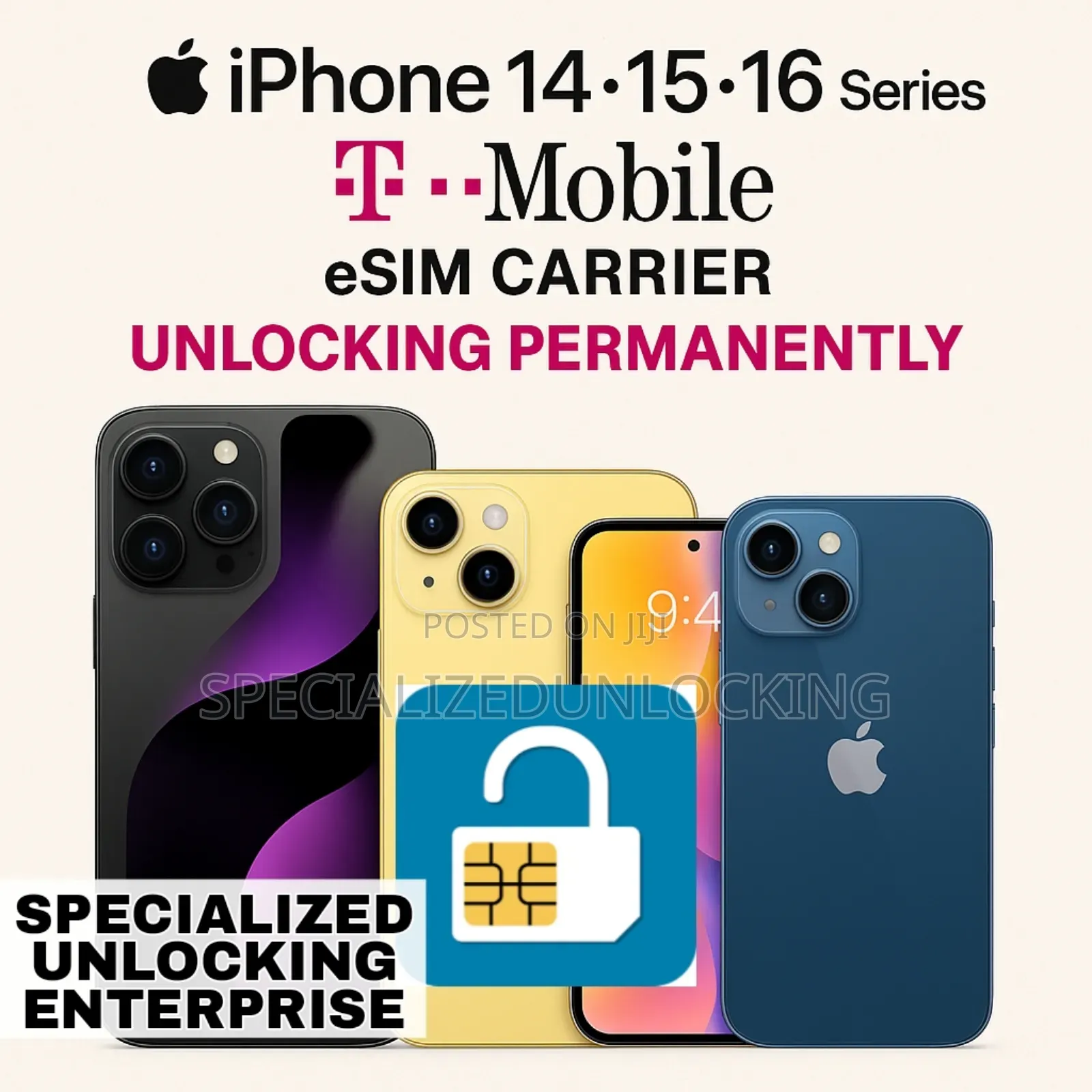 All iPhones T-Mobile Esim Unlocking Permanently