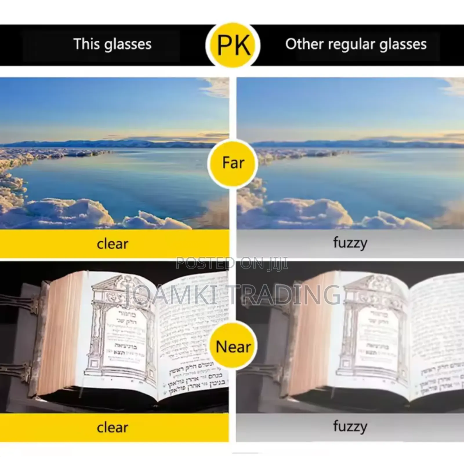Presbyopia Anti Blue Light Reading, Metal Foldable Glasses.
