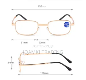 Presbyopia Anti Blue Light Reading, Metal Foldable Glasses.