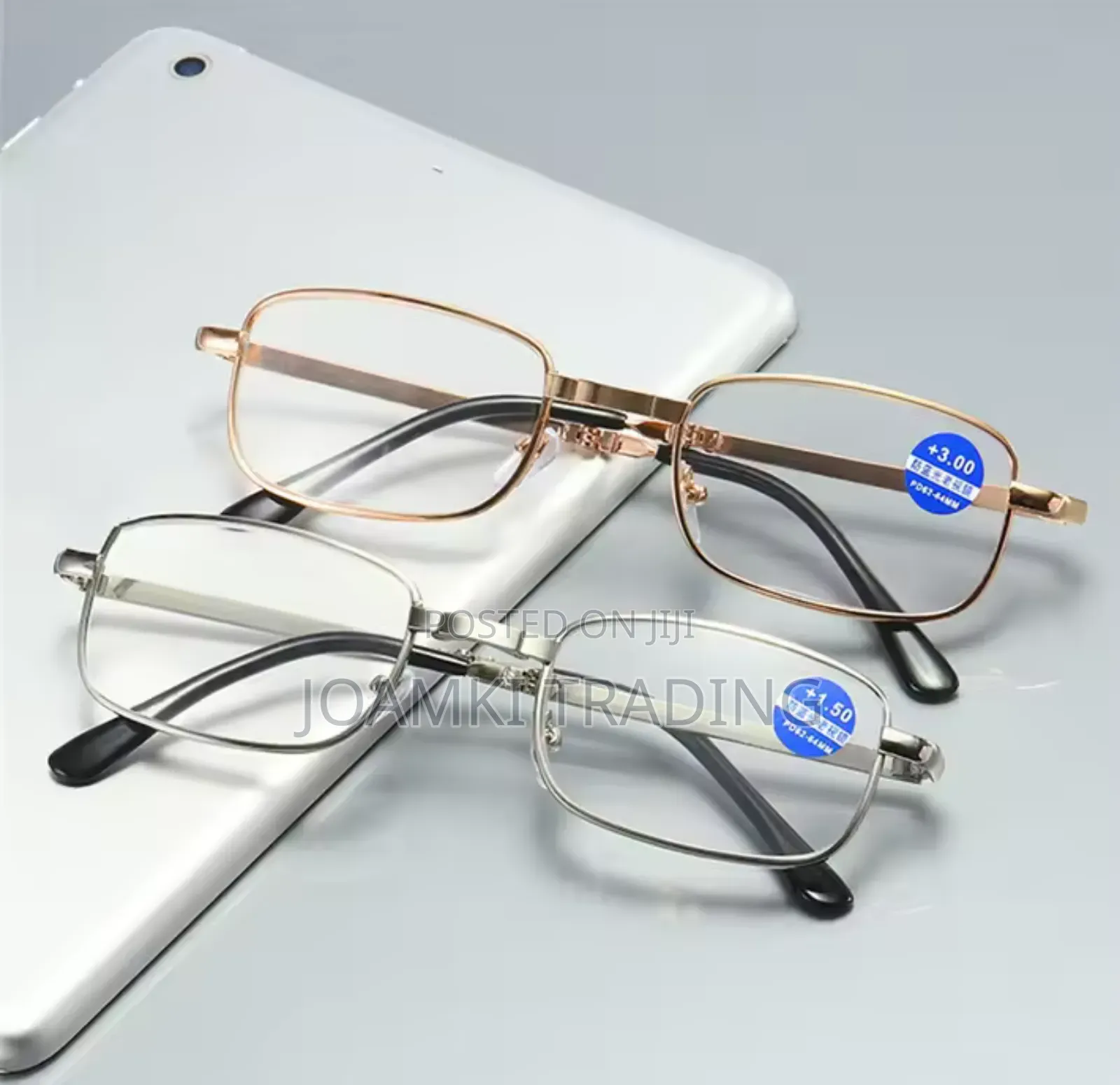 Presbyopia Anti Blue Light Reading, Metal Foldable Glasses.