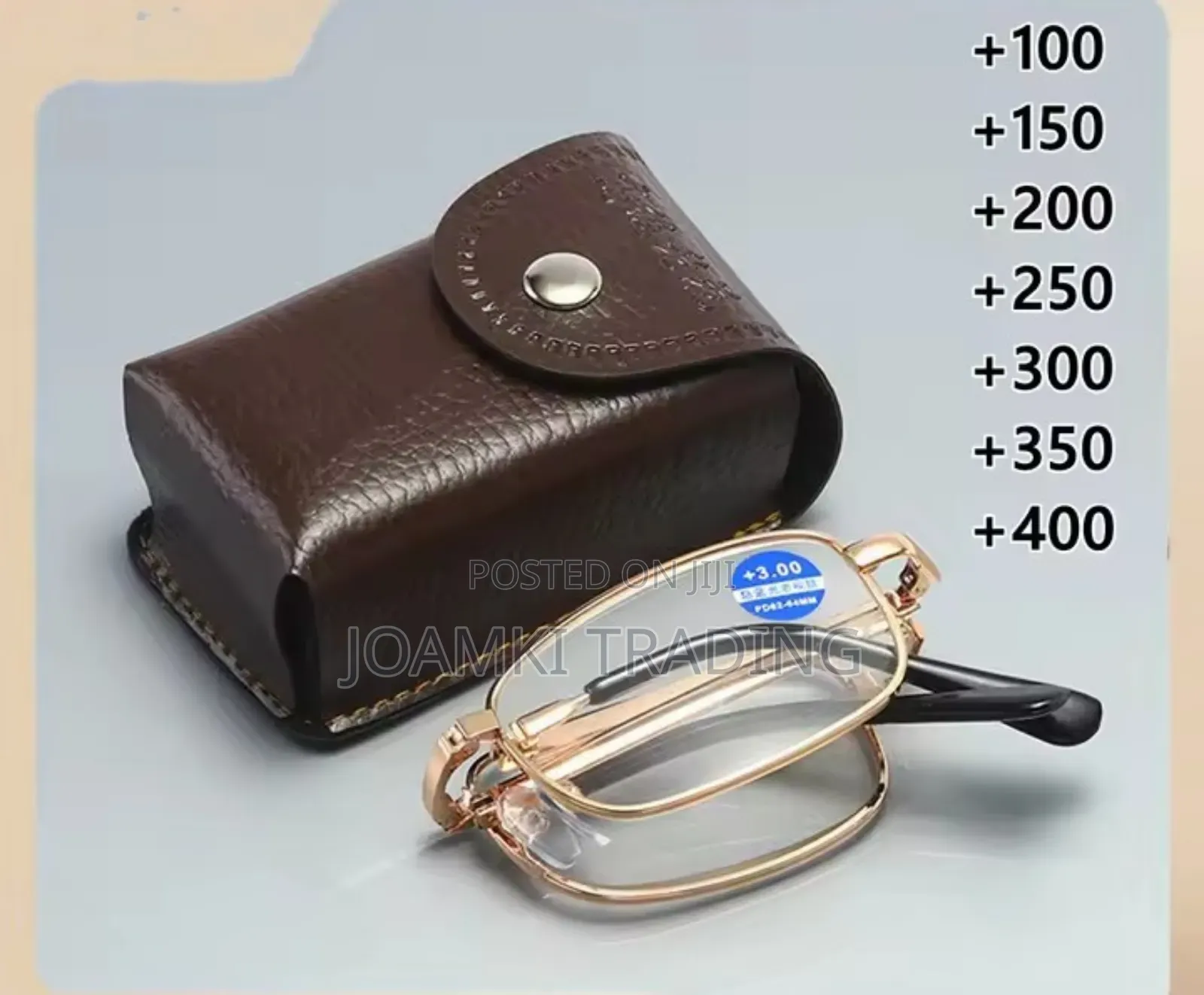 Presbyopia Anti Blue Light Reading, Metal Foldable Glasses.