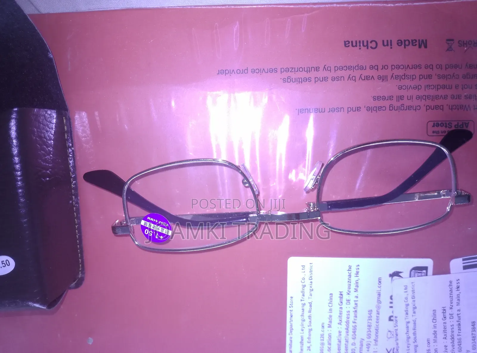 Presbyopia Anti Blue Light Reading, Metal Foldable Glasses.