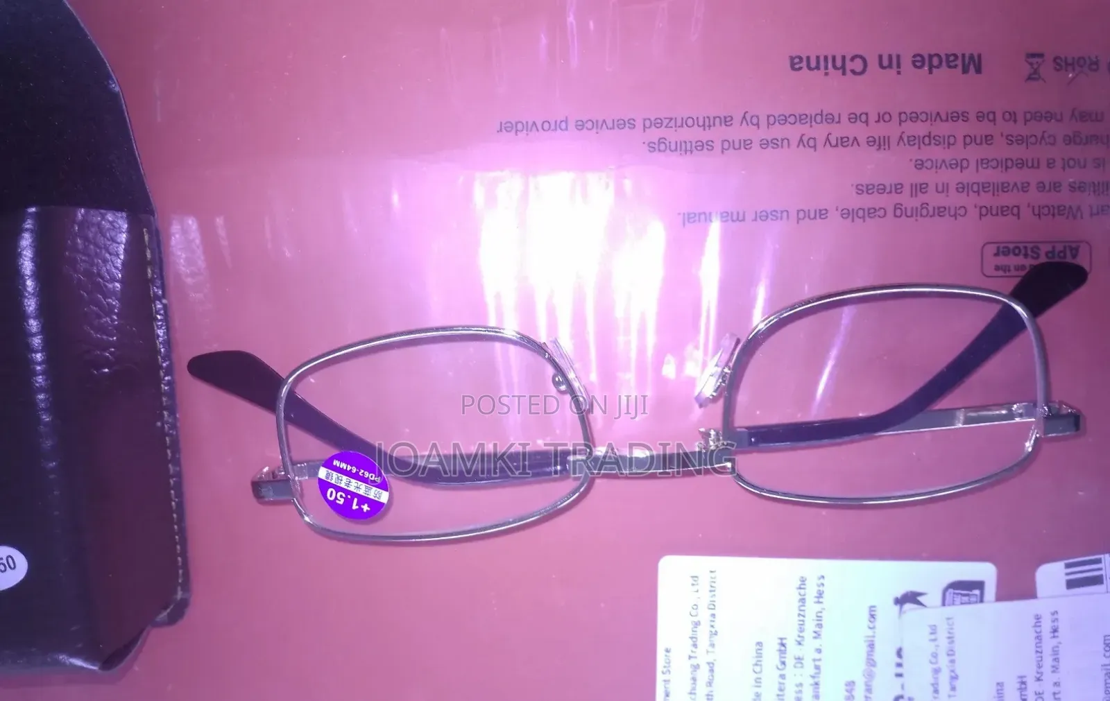 Presbyopia Anti Blue Light Reading, Metal Foldable Glasses.