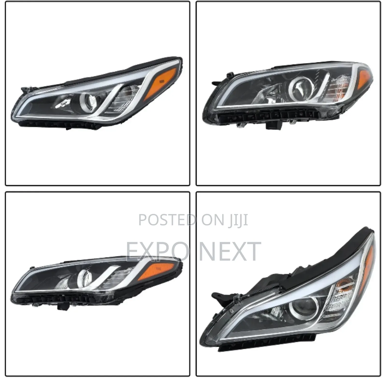 Pair Headlights Assembly For 2015-2017 Hyundai Sonata