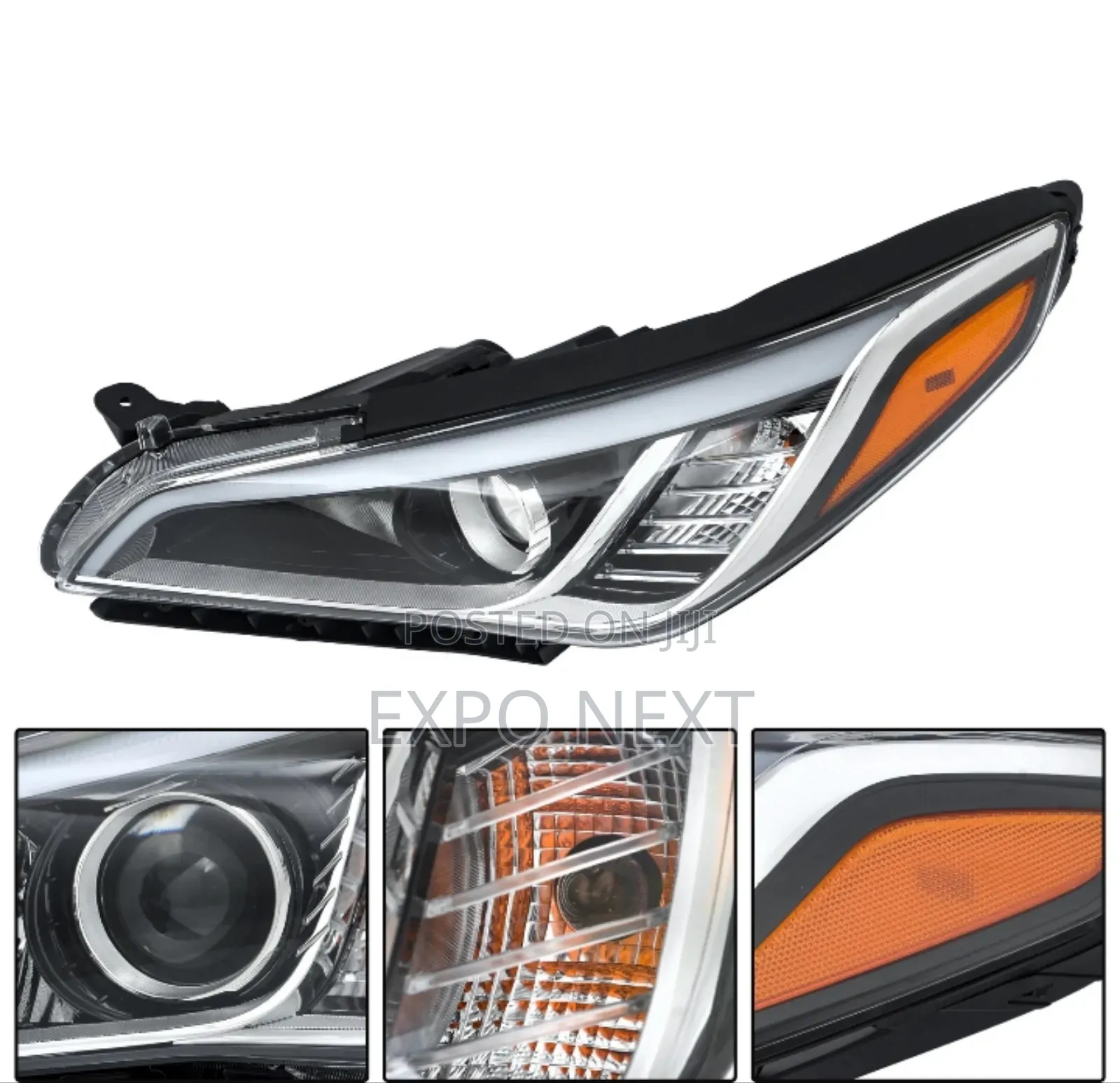 Pair Headlights Assembly For 2015-2017 Hyundai Sonata