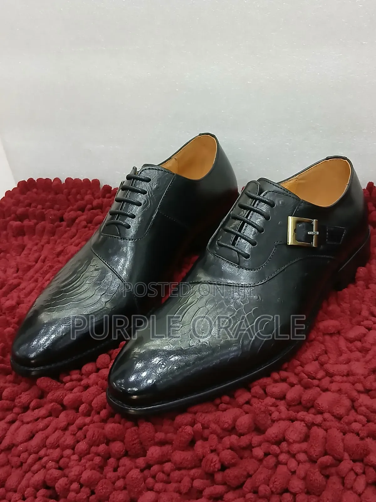 Versace Black Oxford Shoes for Men