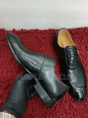 Versace Black Oxford Shoes for Men