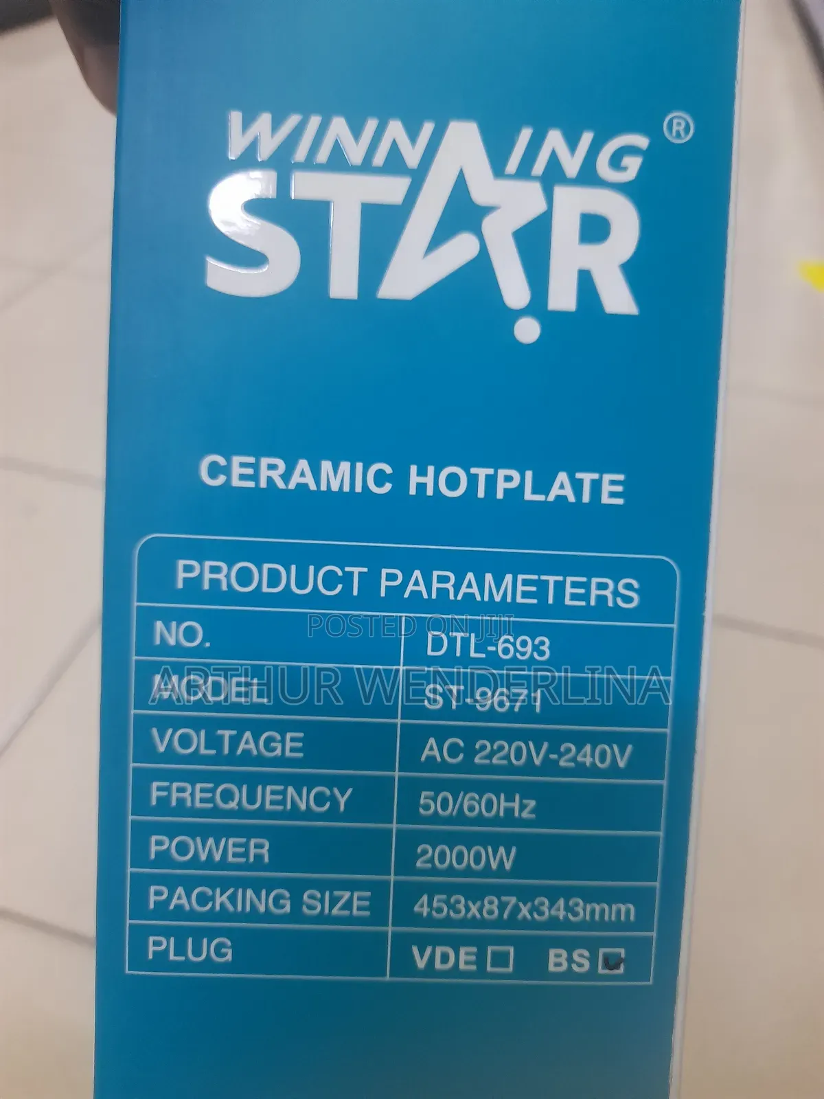 Winning Star Hot Plate