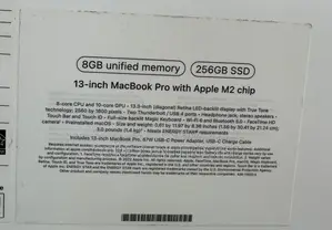 New Laptop Apple MacBook Pro 2022 M2 8GB Apple M2 SSD 256GB