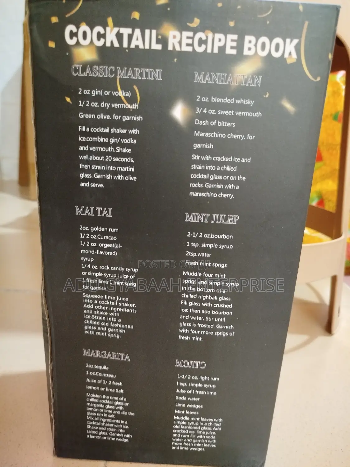 Cocktail Shaker Kits (26pcs) + Cocktail Recipe Book