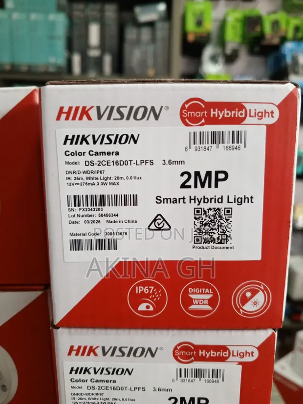 Hikvision 2mp Analog Smart Hybrid Color Camera Bullet 2