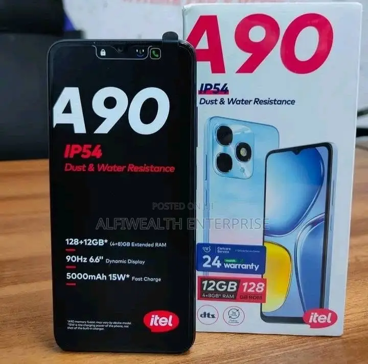 New Itel A90 128 GB Black