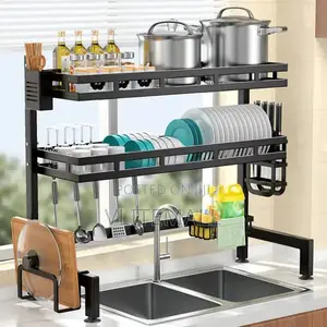 Carbon Steel Kitchen Dish Rack 3-Tier