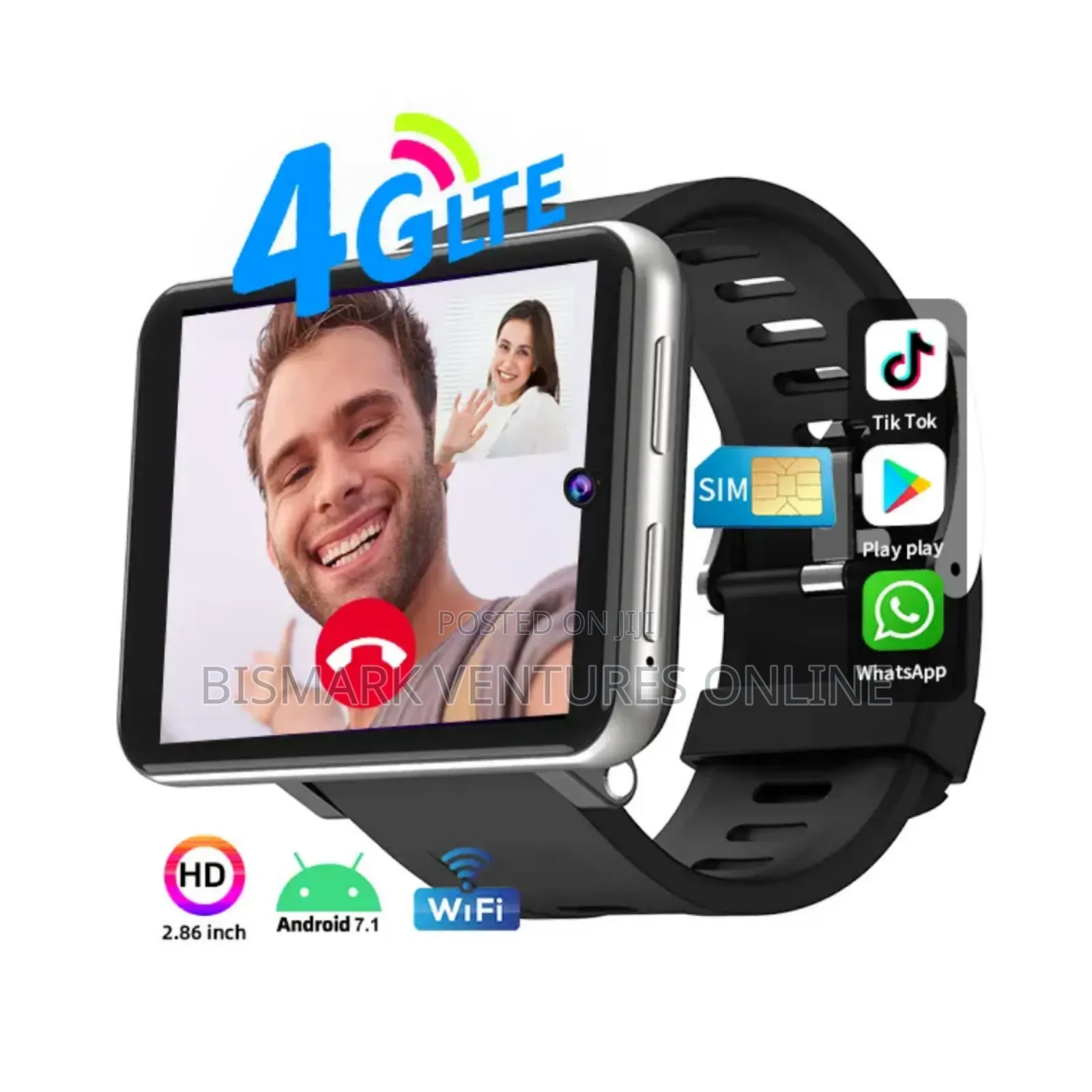 Dm100 4g Sim Card Watch 5mp Camera Ip67 Waterproof