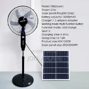 Rechargeable Solar Powered Durable Fa