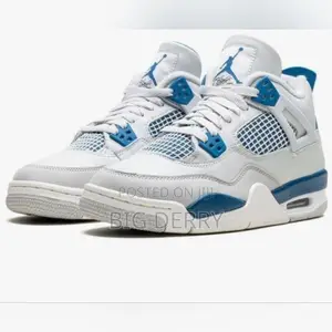 Air Jordan 4 Blue and White