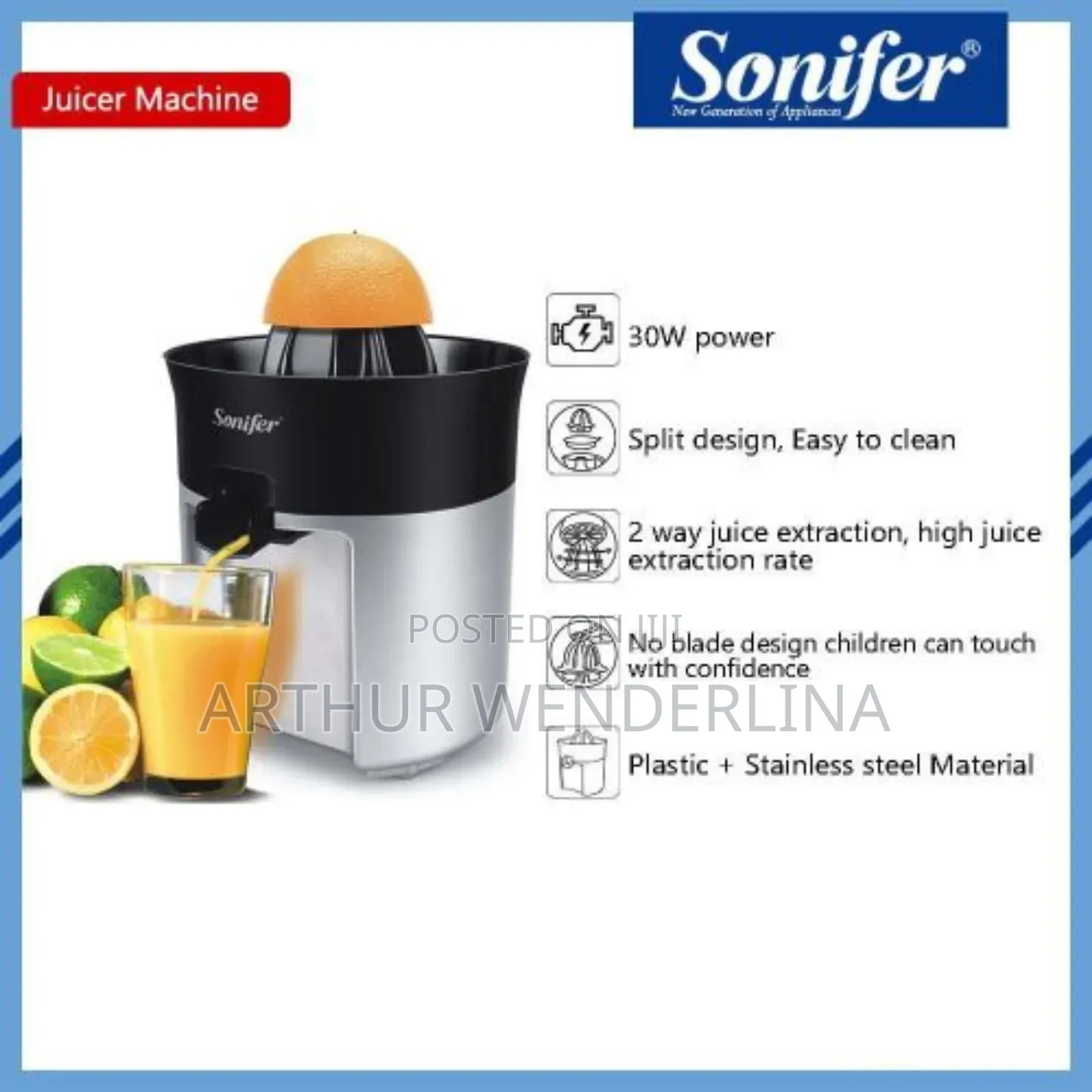 Sonifer Citrus Juicer 30w Sf-5517