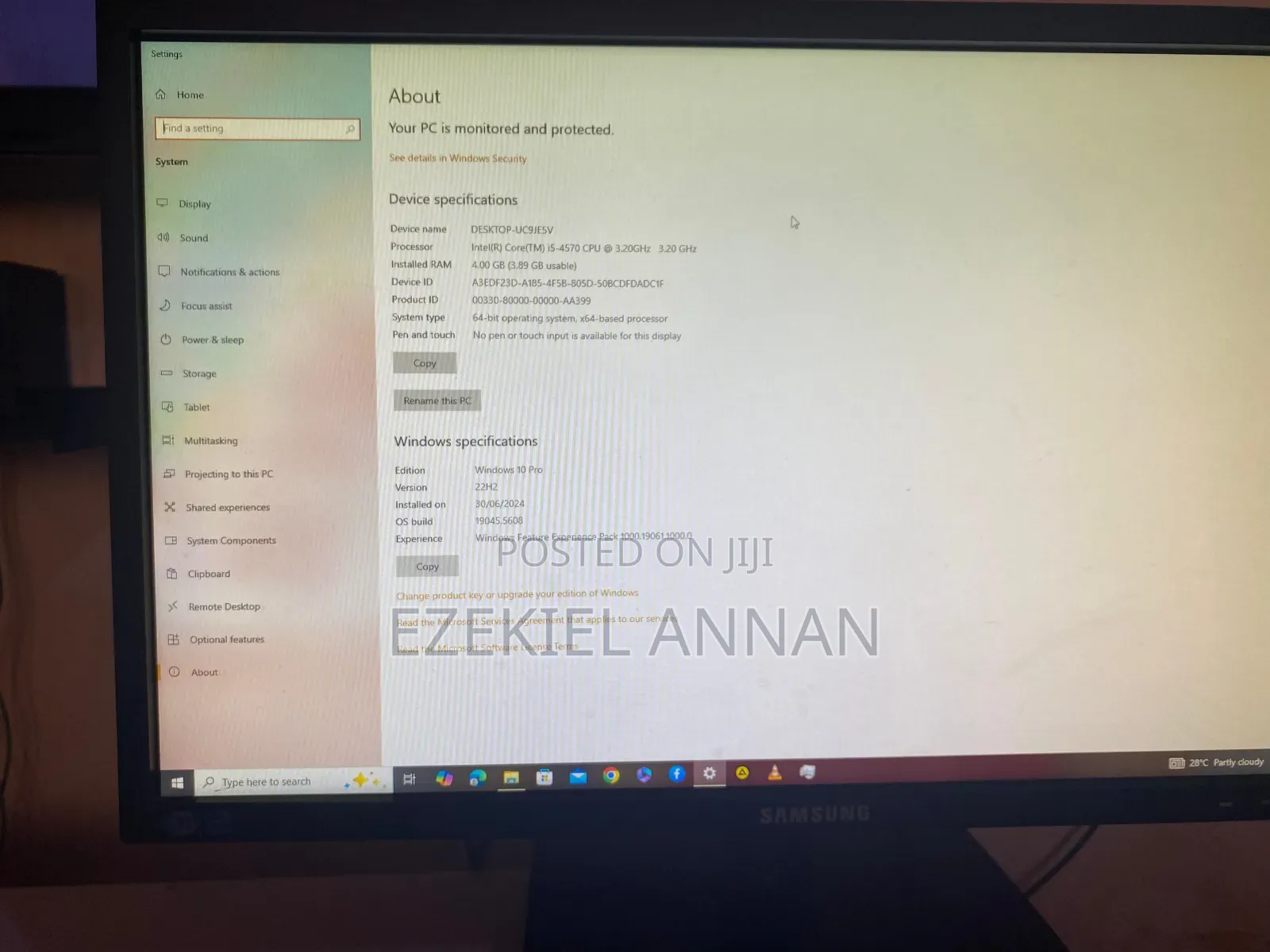 Desktop Computer HP ProDesk 600 G1 4GB Intel Core I5 HDD 500GB