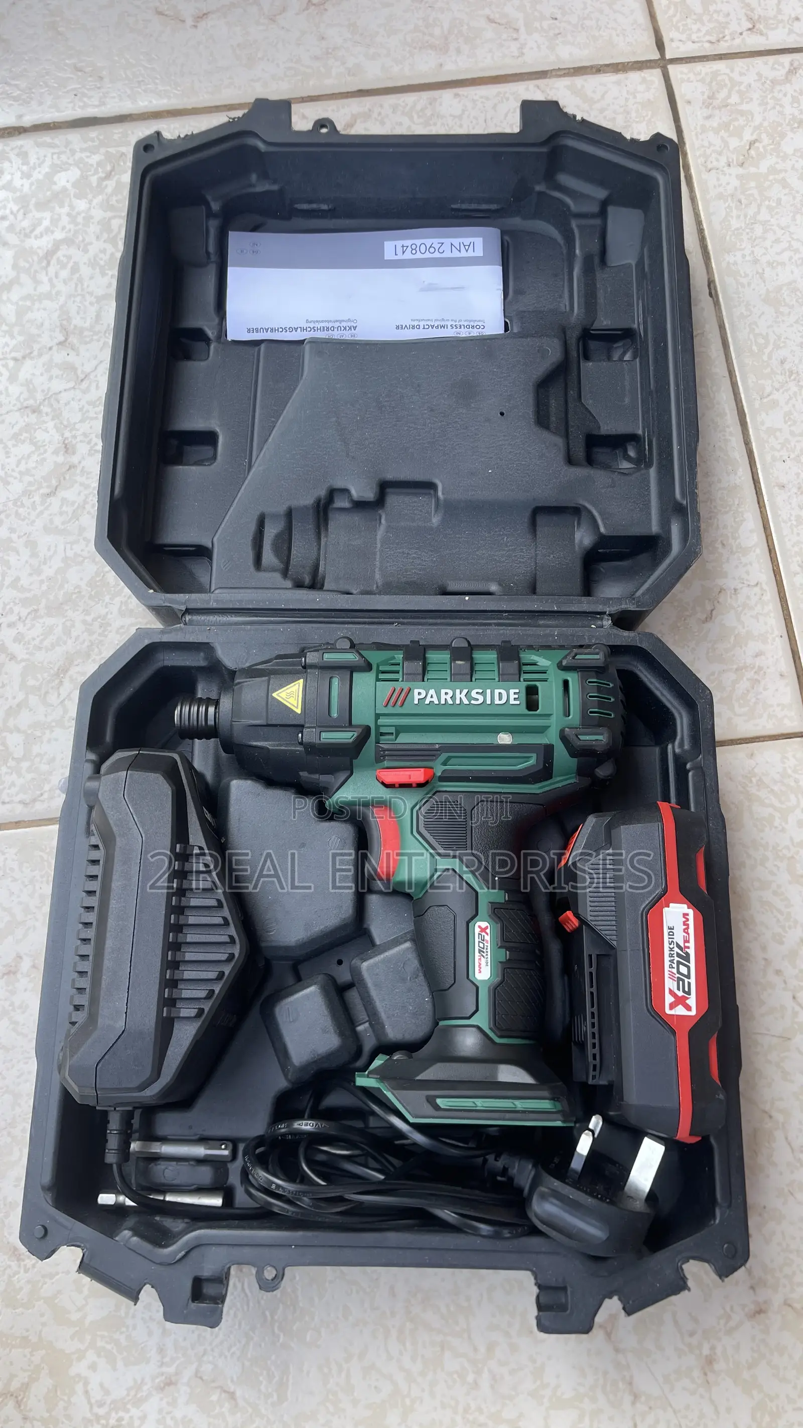 Parkside 20v Cordless Drill Driver With Battery and Charger