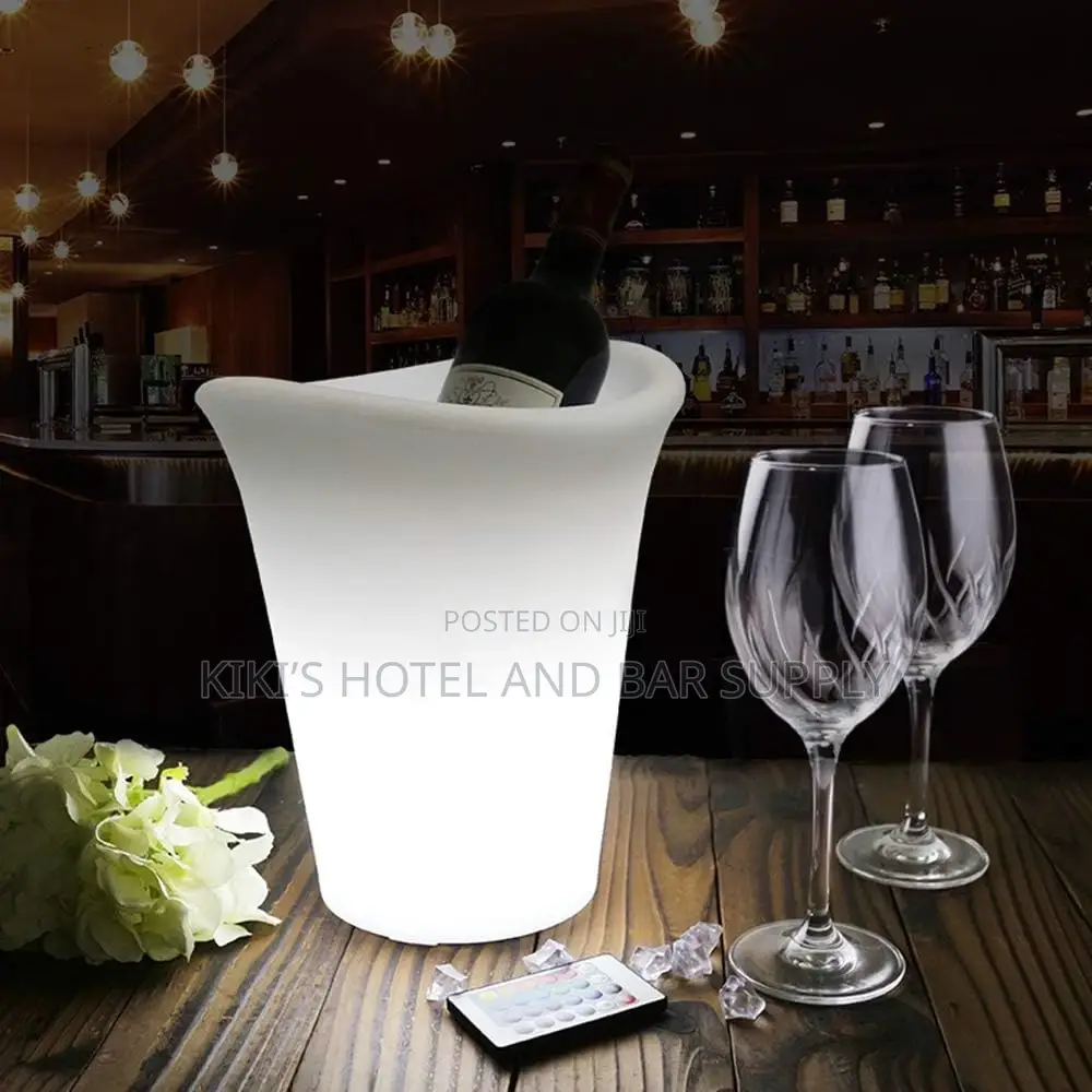 Led Double Wall Waterproof Champagne Bucket With Remote 5l