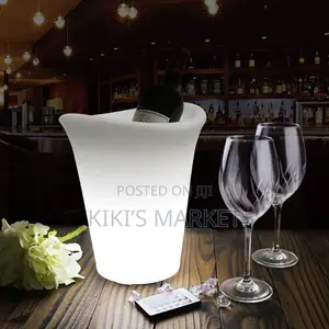 Led Double Wall Waterproof Champagne Bucket With Remote 5l