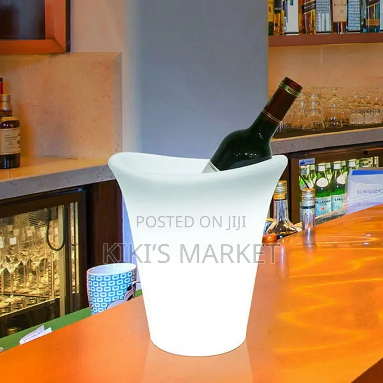 Led Double Wall Waterproof Champagne Bucket With Remote 5l
