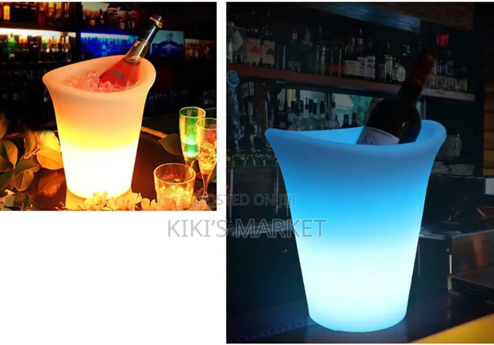 Led Double Wall Waterproof Champagne Bucket With Remote 5l
