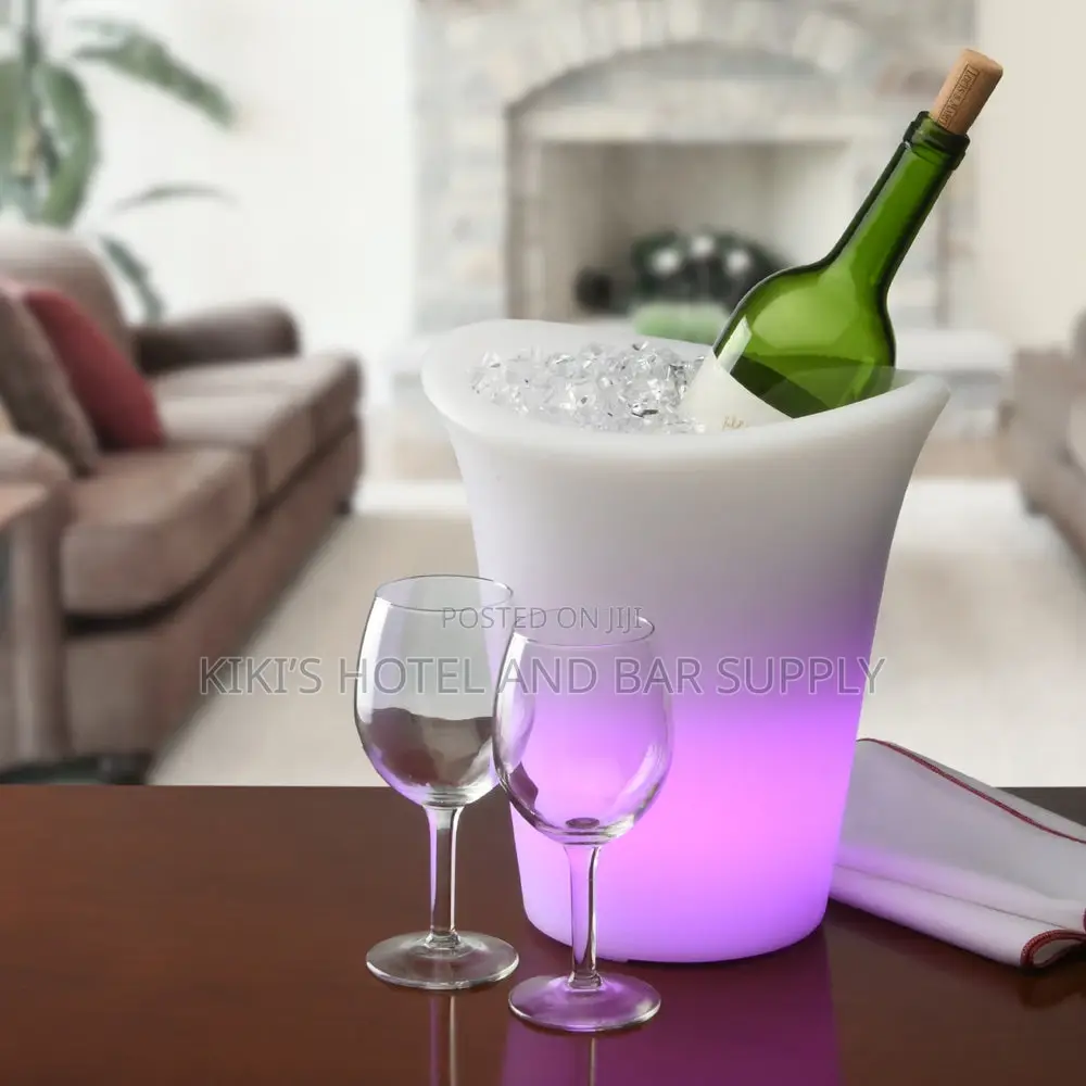 Led Double Wall Waterproof Champagne Bucket With Remote 5l